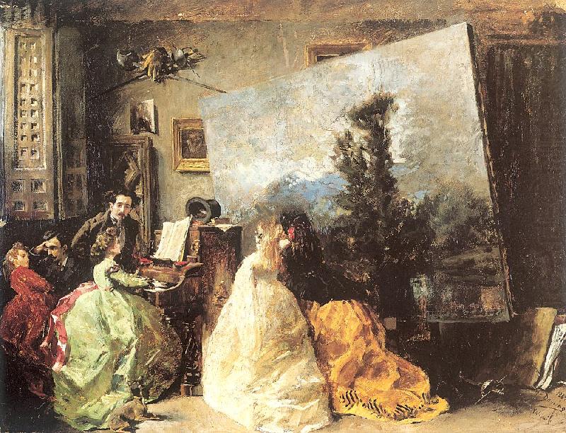 Interior of Munoz Degrain's Studio in Valencia, Marques, Francisco Domingo